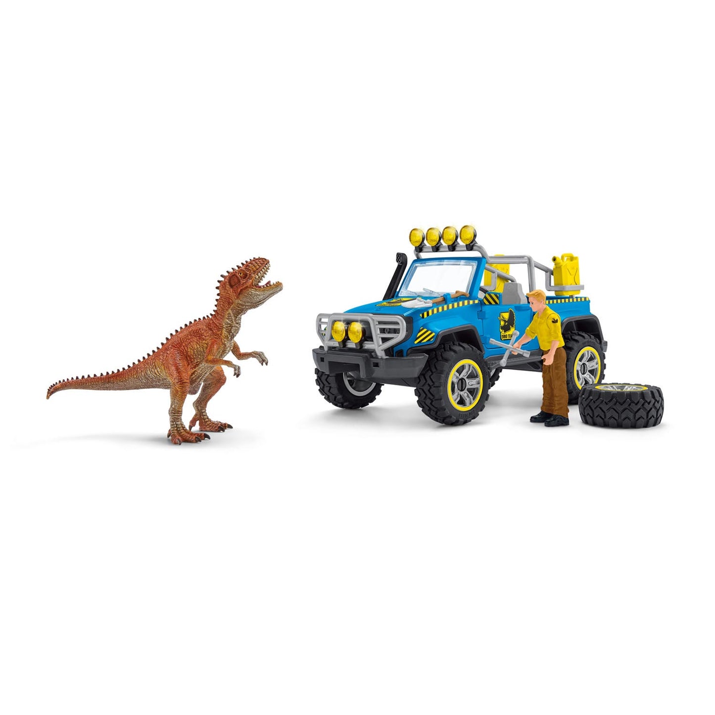 Veicolo fuoristrada di Schleich Dinosaurs con Wachtpost 41464