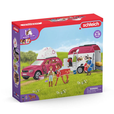 SCHLEICH HOUSC CLUB AVVENTURA CON TRASILE DI AUTO E CASA 42535