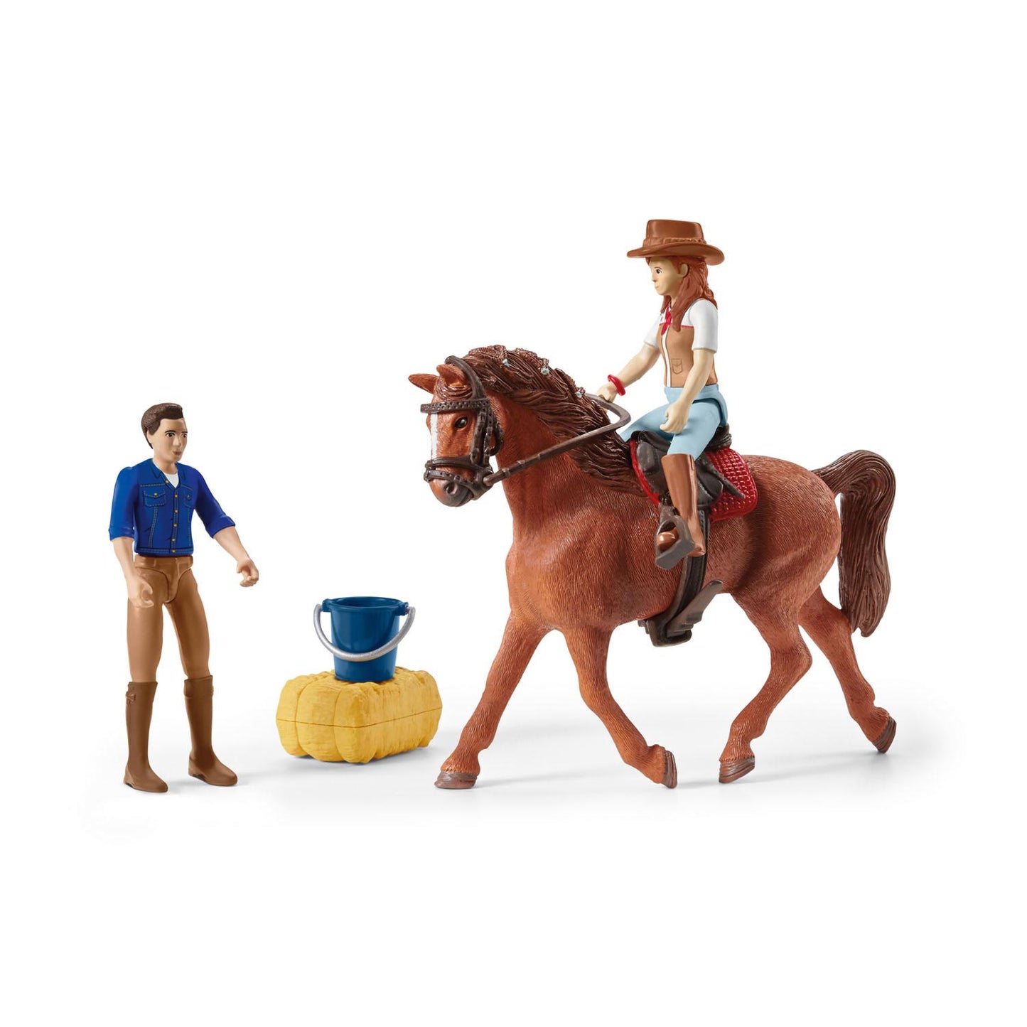 Avventura del Schleich Horse Club con rimorchio per auto e cavalli