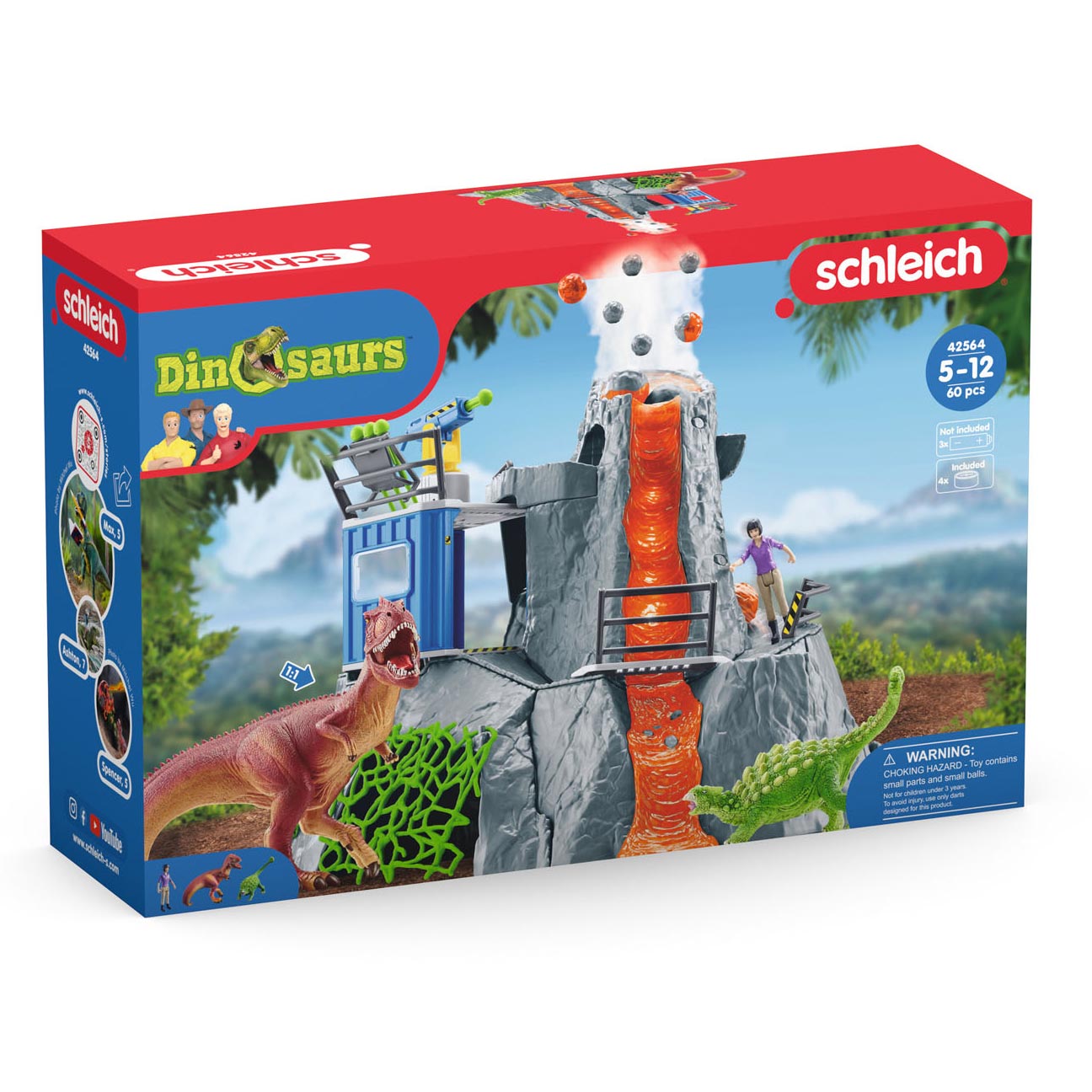 La grande spedizione vulcano di Schleich Dinosaur 42564