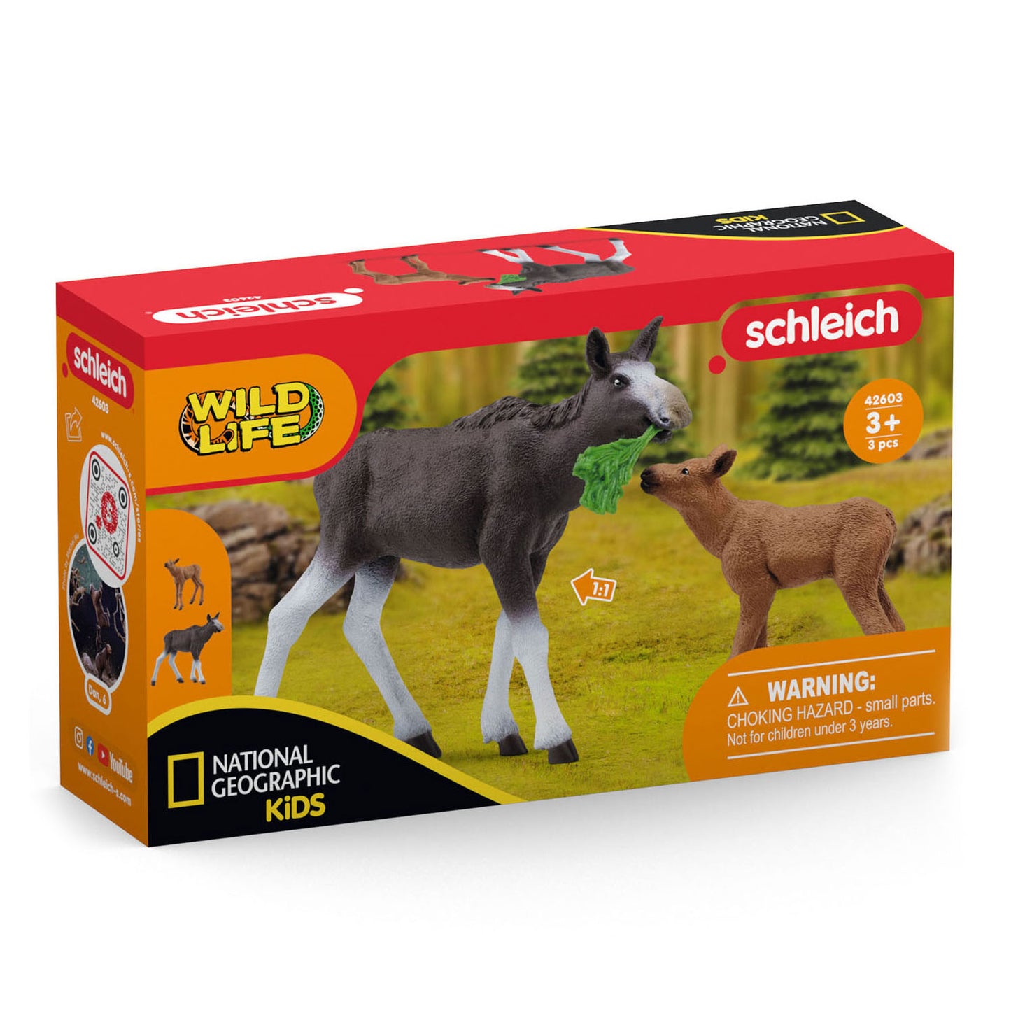 Schleich Wildlife Moose con ternero 42603