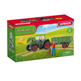 Schleich farm world tractor met aanhanger 42608 - afbeelding 2