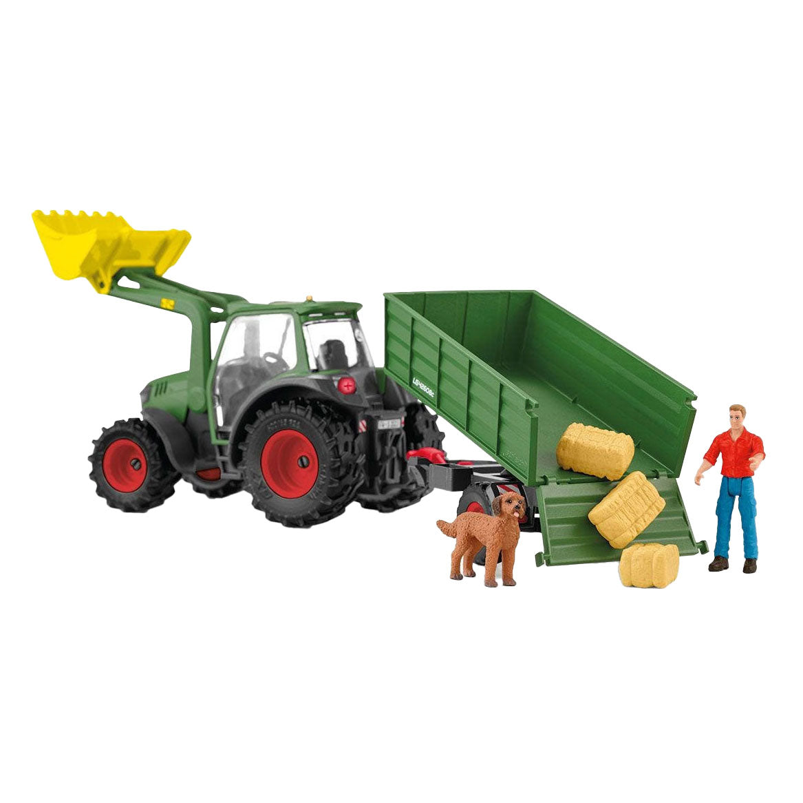 Trattore mondiale di Schleich Farm con trailer 42608