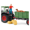 Trattore mondiale di Schleich Farm con trailer 42608