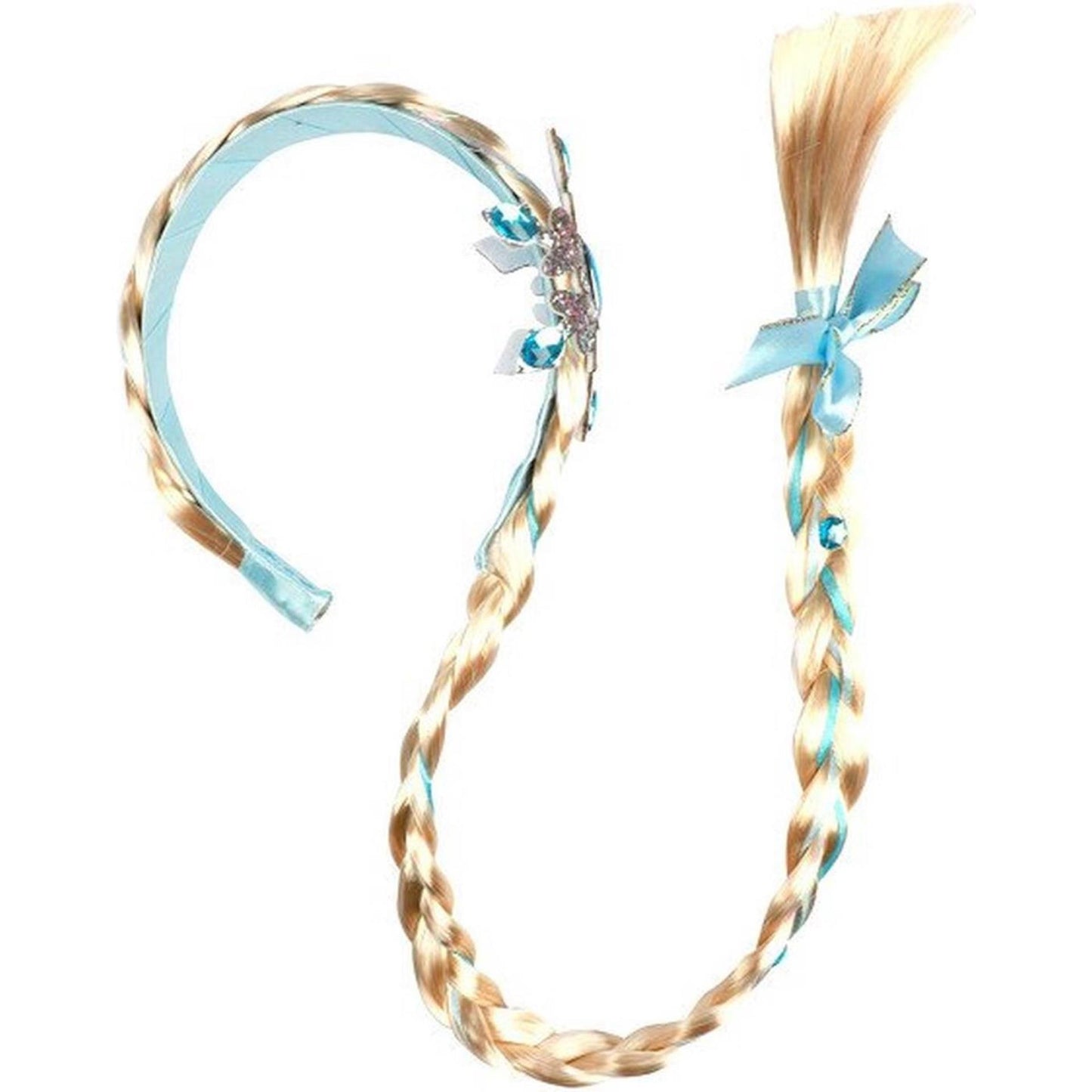 Diadema de hielo con trenza larga y cristal de hielo