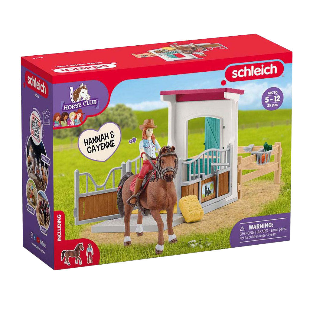 Caja de caballos de Schleich Horse Club con Hannah y Cayenne 42710