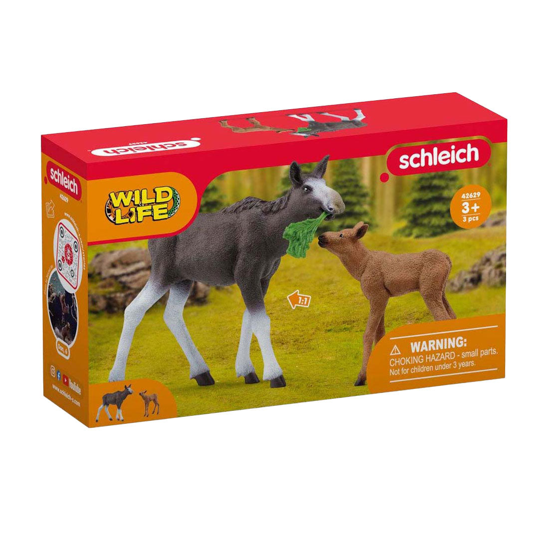 Schleich Wild Life Moose con vitello 42629