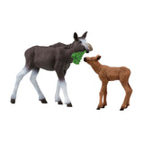 Schleich Wild Life Moose con vitello 42629 - afbeelding 1