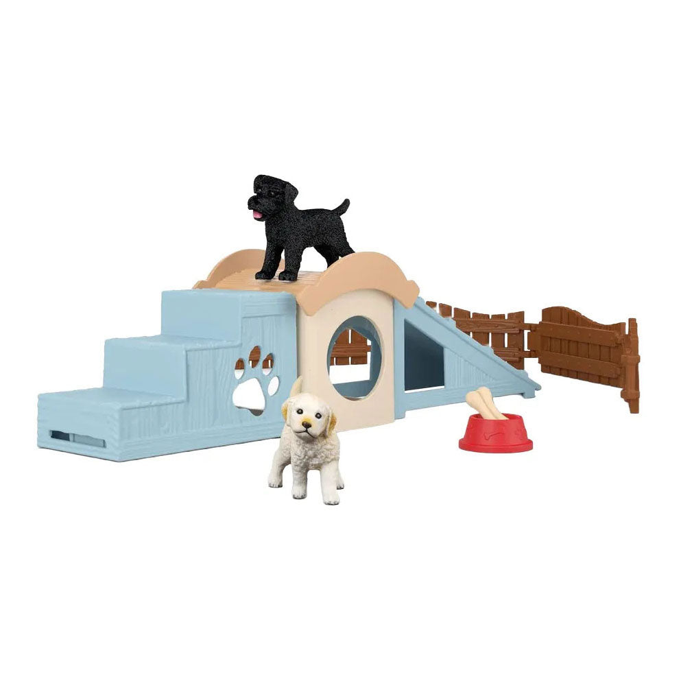 Diversión de aventuras en el mundo de la granja Schleich para cachorritos 42763