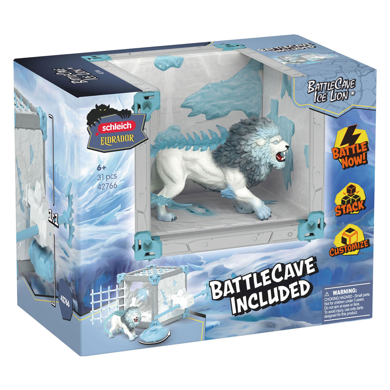 Schleich Eldrador Creatures Battlecave Leone di ghiaccio 42766