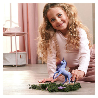 Figura de juguete Schleich unicornio orquídea juguete mágico de fantasía.