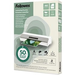 Buste plastificatrici fellowes 100143438 trasparente a6 opaco
