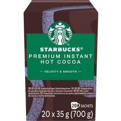 Chocolate caliente starbucks premium instantáneo bolsas 20 piezas