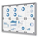 Lockable notice board showdown scxs8xa4 silver aluminum