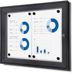 Lockable notice board showdown scs2xa4c7016js anthracite aluminum