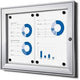 Lockable notice board showdown scs2xa4 silver aluminum