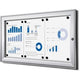 Tablón de anuncios con cerradura showdown scs3xa4 aluminio plateado