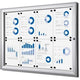Lockable notice board showdown scs8xa4 silver aluminum
