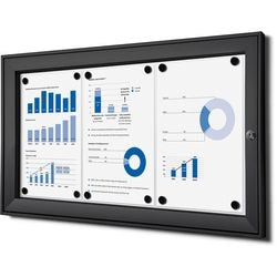 Tablón de anuncios con cerradura showdown scs3xa4c9005 aluminio negro