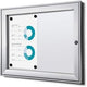 Lockable notice board showdown scs2xa4b1 silver aluminum