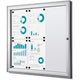 Lockable notice board showdown scs6xa4b1 silver aluminum