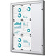 Lockable notice board showdown scs9xa4b1 silver aluminum