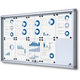 Tablón de anuncios con cerradura showdown scsl10xa4 aluminio plateado