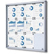 Lockable notice board showdown scsl12xa4 silver aluminum