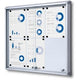 Lockable notice board showdown scsl6xa4 silver aluminum