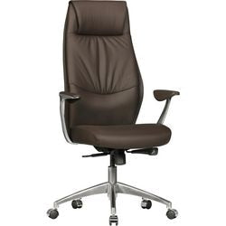 Silla de oficina amstyle mecanismo sincrónico reposabrazos regulable en altura marrón 120kg