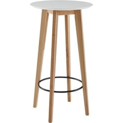 Mesa Ty Wohnling roble, hierro, MDF (fibra de densidad media) 4 plazas fija