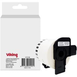 Rotolo di etichette viking dk-22205 brother nero su bianco