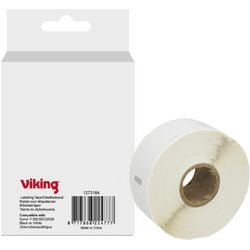 Rotolo di etichette viking s0722520 dymo nero su bianco