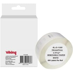 Rotolo di etichette viking s0722550 dymo nero su bianco