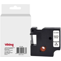 Nastro per etichettatura viking s0720680 dymo nero su bianco