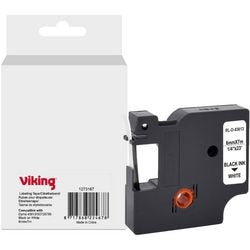 Nastro per etichettatura viking s0720780 dymo nero su bianco