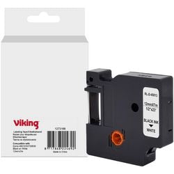 Nastro per etichettatura viking s0720530 dymo nero su bianco