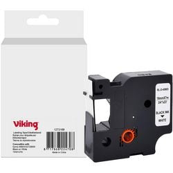 Nastro per etichettatura viking s0720830 dymo nero su bianco