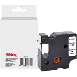 Nastro per etichettatura Viking S0720930 Dymo nero su bianco
