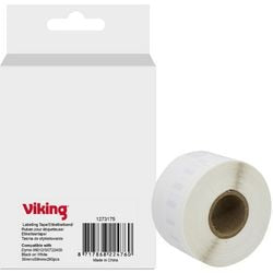Rotolo di etichette viking 1983172 dymo nero su bianco