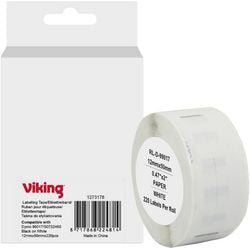 Rotolo di etichette viking s0722460 dymo nero su bianco