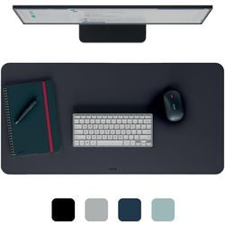 Leitz protector de escritorio grande 80×40 cm – antideslizante – tapete de escritorio – impermeable – para teclado y ratón – negro