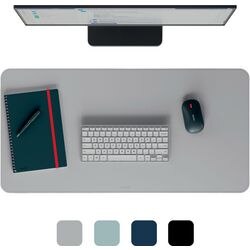 Leitz protector de escritorio grande 80×40 cm – antideslizante – tapete de escritorio – impermeable – para teclado y ratón – gris