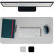 Protector de escritorio grande de piel Leitz 70x36 cm - cuero reciclado - antideslizante - para teclado y ratón - gris