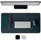 Leitz protector de escritorio grande de cuero 70x36 cm - cuero reciclado - antideslizante - para teclado y ratón - gris oscuro