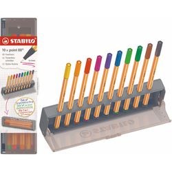 Stabilo point 88 - fineliner premium - set a clic - 10 colori diversi