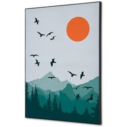 Decoración de pared textil enfrentamiento tfr22wa2-set-i25 400 x 400 sol y pájaros