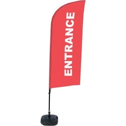 Beach flag showdown bfaw310-wt21-i126 autoportante rosso