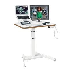 Scrivania Leitz ergo sit-stand elettrica - regolabile in altezza - scrivania piccola - con funzione memory - 80 x 60 cm - bianco