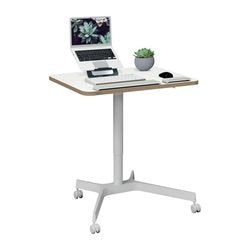 Escritorio móvil Leitz ergo para sentarse y pararse - escritorio pequeño - 80 x 60 cm - blanco